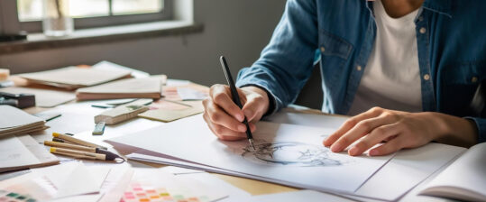 desain-konten-sosial-media-bekasi-canva-vs-profesional. Perbandingan desain konten sosial media Bekasi hasil template Canva-AI versus desain grafis profesional berbasis brand guideline