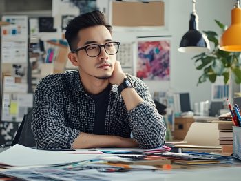 Graphic designer overwhelmed by tasks like photography, video editing, and copywriting